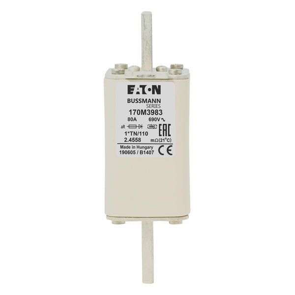 Bussmann 170M3983 80A 1000V AC 170M high-speed square-body fuse