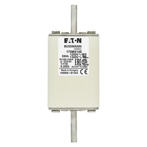 Bussmann 170M4146 550A 1250V AC (IEC) / 1300V AC (UL) 170M high-speed square-body fuse