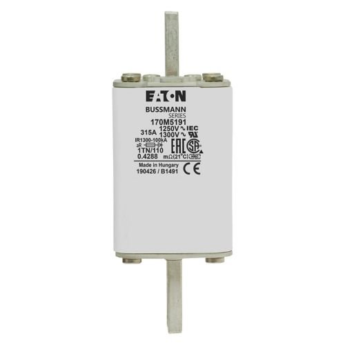 Bussmann 170M4191 315A 1250V AC (IEC) / 1300V AC (UL) 170M high-speed square-body fuse