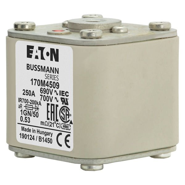 Eaton Bussmann 170M4509 250A 690V AC aR High-Speed Fuse