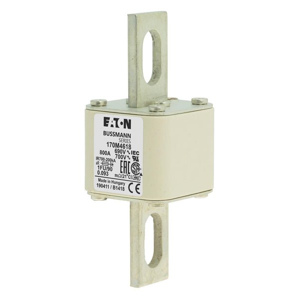 Eaton Bussmann 170M4618 800A 690V AC aR High-Speed Fuse