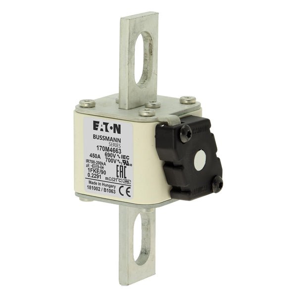 Eaton Bussmann 170M4663 450A 690V AC aR High-Speed Fuse