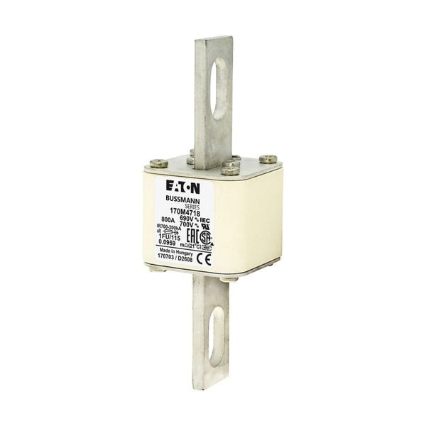 Eaton Bussmann 170M4718 800A 690V AC aR High-Speed Fuse