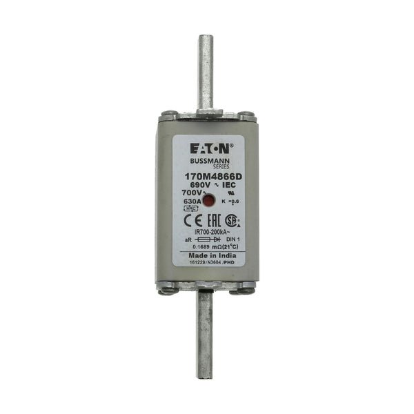 Eaton Bussmann 170M4866D 630A 690V AC aR DIN Blade High-Speed Fuse