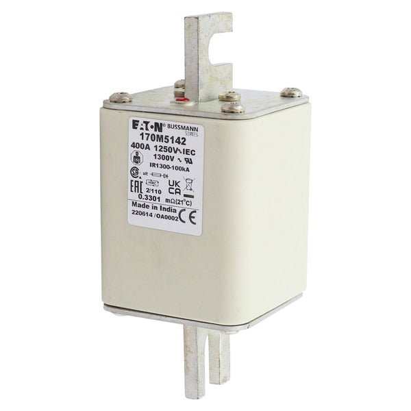 Bussmann 170M5142 400A 1250V AC (IEC) / 1300V AC (UL) 170M high-speed square-body fuse