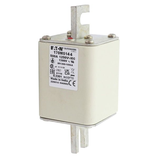 Bussmann 170M5144 500A 1250V AC (IEC) / 1300V AC (UL) 170M high-speed square-body fuse