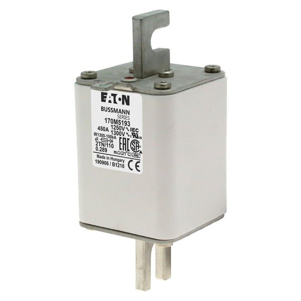 Bussmann 170M5193 450A 1250V AC (IEC) / 1300V AC (UL) 170M high-speed square-body fuse