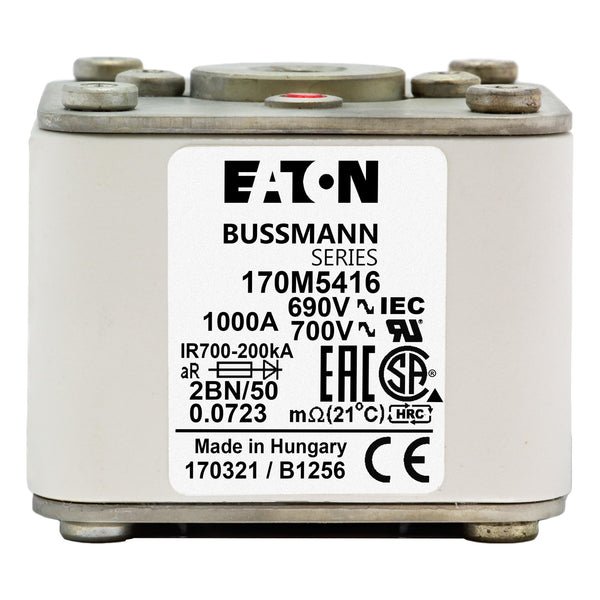 Eaton Bussmann 170M5416 1000A 690V AC aR High-Speed Fuse