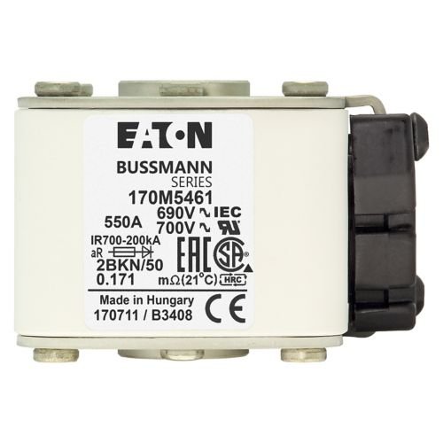 Eaton Bussmann 170M5461 550A 690V AC aR High-Speed Fuse