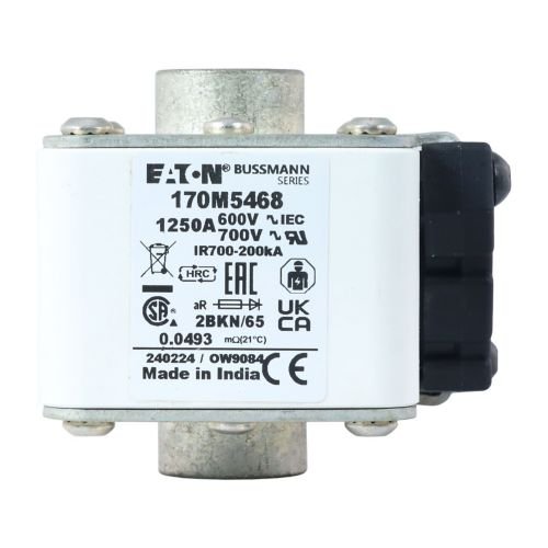 Eaton Bussmann 170M5468 1250A 600V AC aR High-Speed Fuse