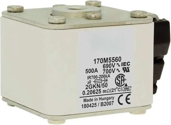 Eaton Bussmann 170M5560 500A 690V AC aR High-Speed Fuse