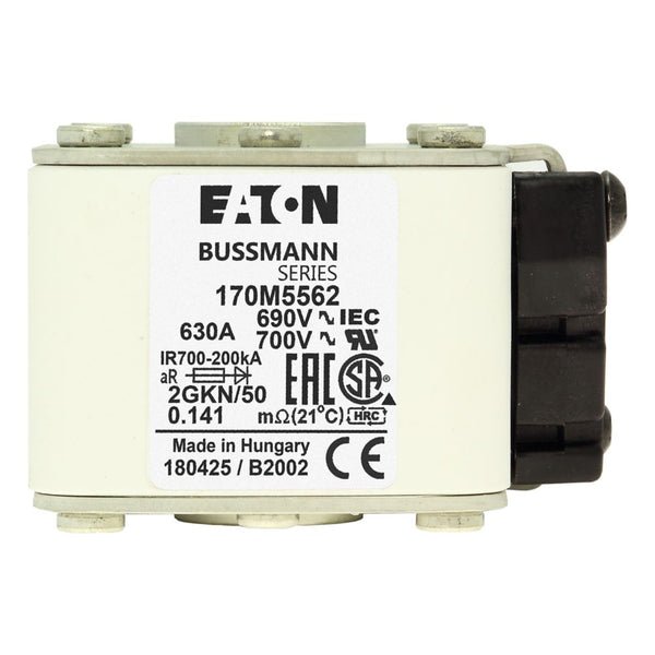 Eaton Bussmann 170M5562 630A 690V AC aR High-Speed Fuse