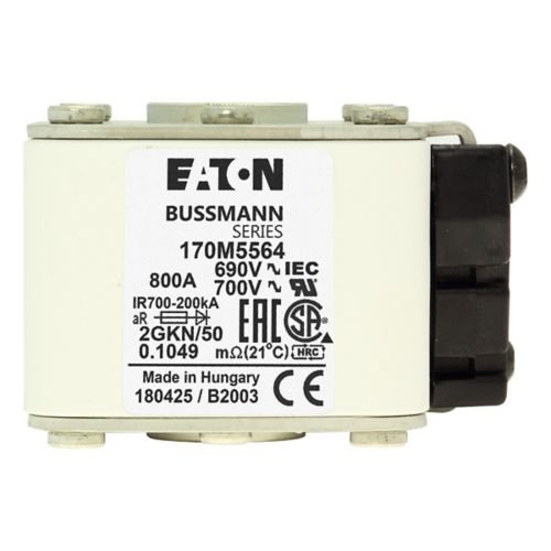 Eaton Bussmann 170M5564 800A 690V AC aR High-Speed Fuse