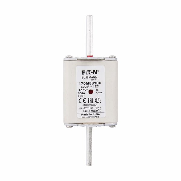 Eaton Bussmann 170M5810D 500A 690V AC aR High-Speed Fuse