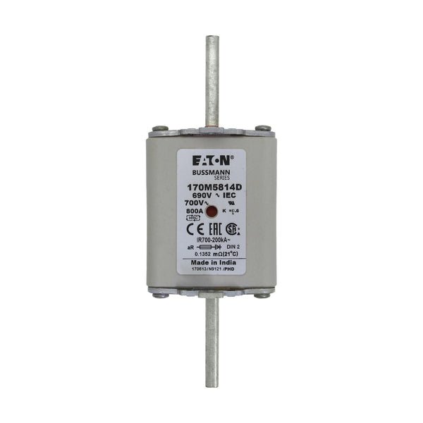 Eaton Bussmann 170M5814D 800A 690V AC aR High-Speed Fuse