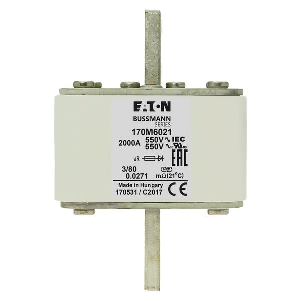 Bussmann 170M6021 2000A 550V AC 170M high-speed square-body fuse