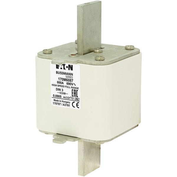 Eaton Bussmann 170M6087 800A 690V AC gR High-Speed Fuse