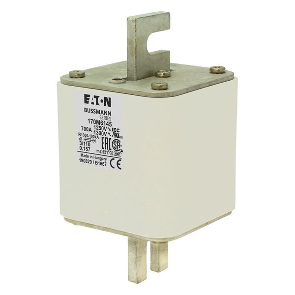 Bussmann 170M6145 700A 1250V AC (IEC) / 1300V AC (UL) 170M high-speed square-body fuse