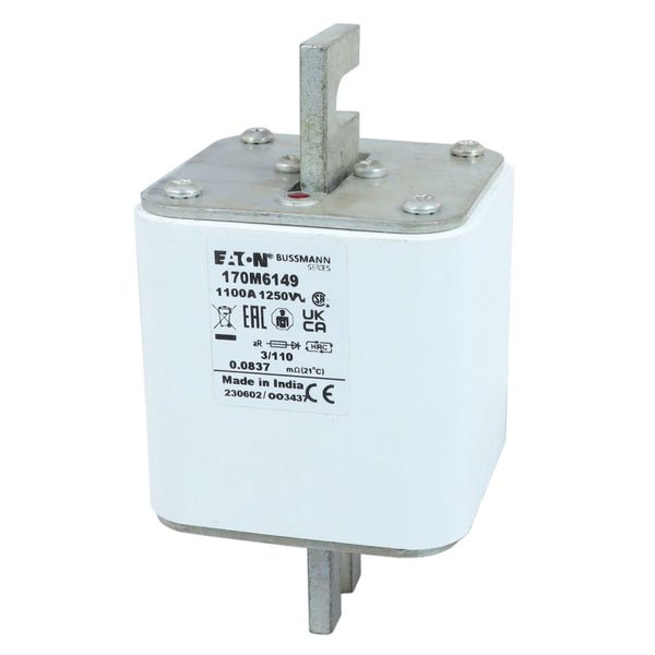 Bussmann 170M6149 1100A 1250V AC (IEC) / 1300V AC (UL) 170M high-speed square-body fuse