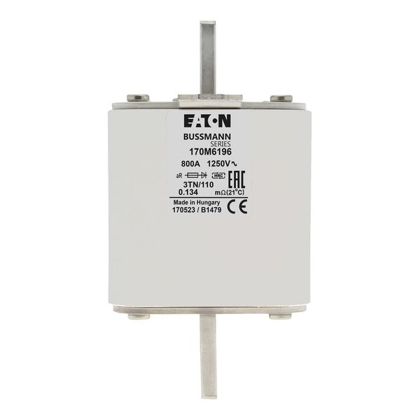 Bussmann 170M6196 800A 1250V AC (IEC) / 1300V AC (UL) 170M high-speed square-body fuse