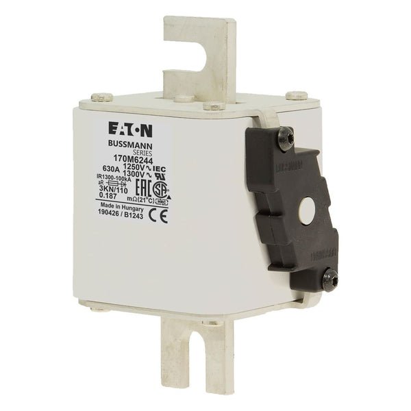 Bussmann 170M6244 630A 1250V AC (IEC) / 1300V AC (UL) 170M high-speed square-body fuse