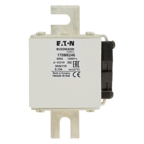 Bussmann 170M6246 800A 1250V AC (IEC) / 1300V AC (UL) 170M high-speed square-body fuse