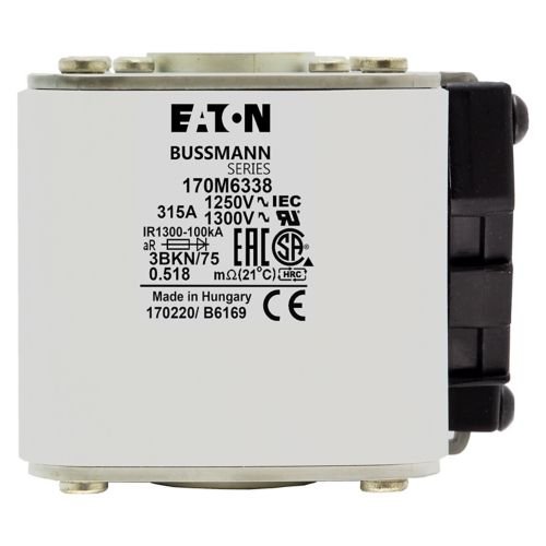 Eaton Bussmann 170M6338 315A 1250V AC aR High-Speed Fuse