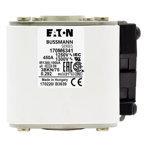Eaton Bussmann 170M6341 450A 1250V AC aR High-Speed Fuse