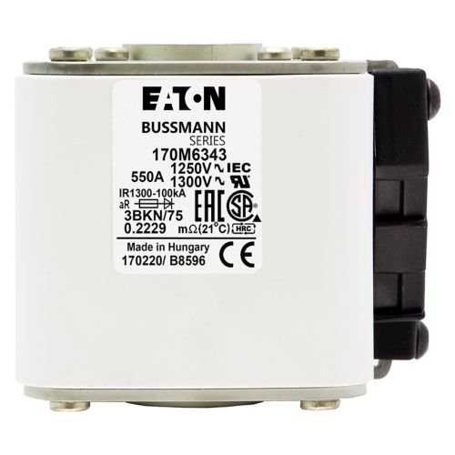 Eaton Bussmann 170M6343 550A 1250V AC aR High-Speed Fuse