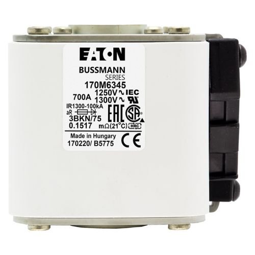 Eaton Bussmann 170M6345 700A 1250V AC aR High-Speed Fuse