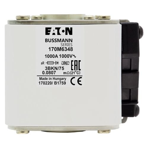 Eaton Bussmann 170M6348 1000A 1250V AC aR High-Speed Fuse