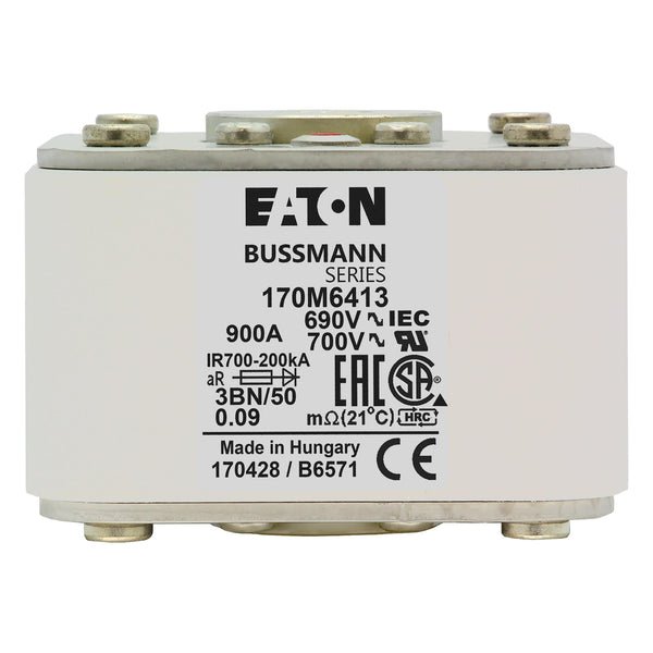 Eaton Bussmann 170M6413 900A 690V AC aR High-Speed Fuse