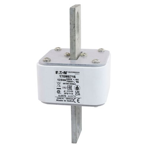 Eaton Bussmann 170M6716 1250A 690V AC aR High-Speed Fuse