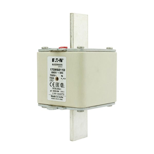 Eaton Bussmann 170M6811D 700A 690V AC aR High-Speed Fuse