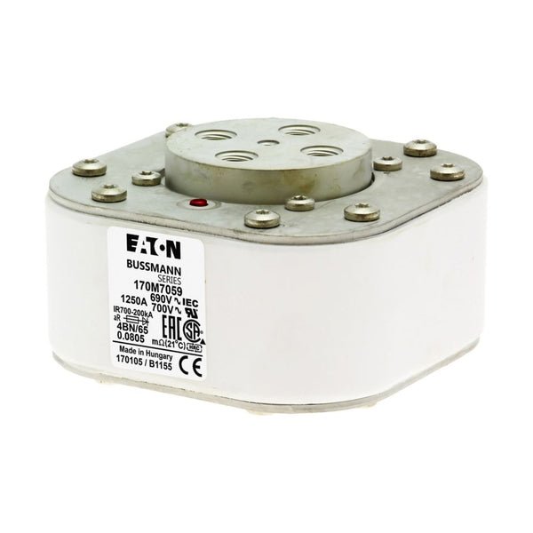 Bussmann 170M7059 1250A 690V AC (IEC) / 700V AC (UL) 170M high-speed square-body fuse