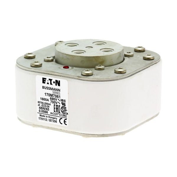 Bussmann 170M7061 1600A 690V AC (IEC) / 700V AC (UL) 170M high-speed square-body fuse