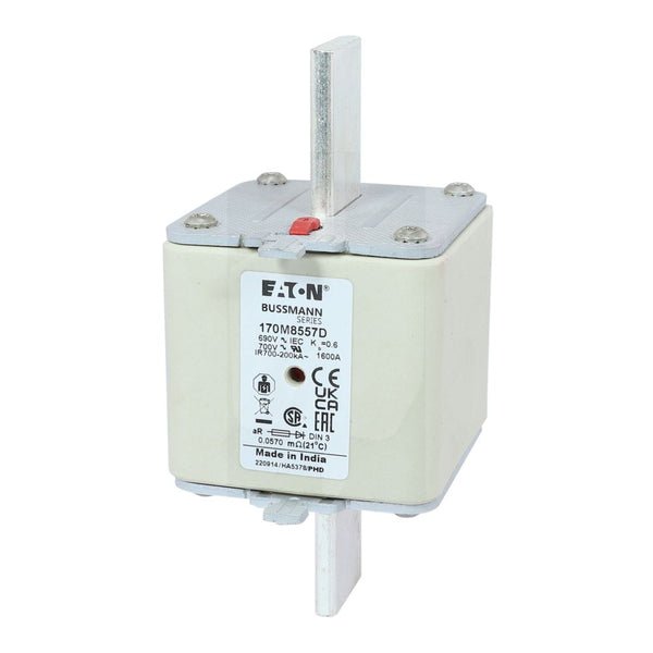 Eaton Bussmann 170M8557D 1600A 690V AC aR High-Speed Fuse