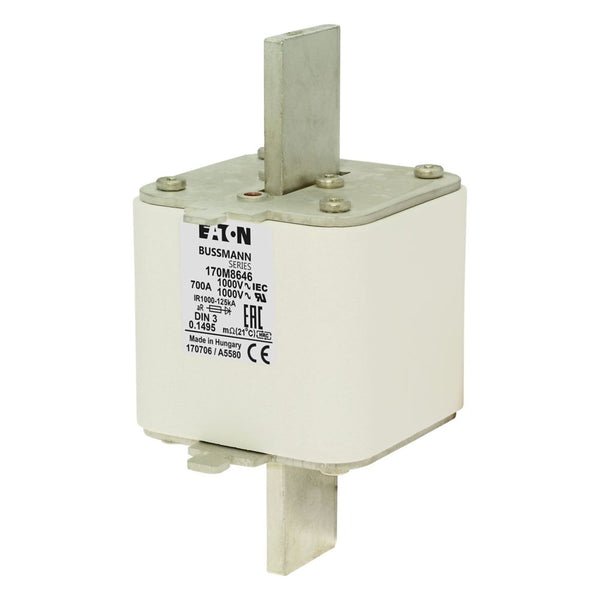 Eaton Bussmann 170M8646 700A 1000V AC aR High-Speed Fuse