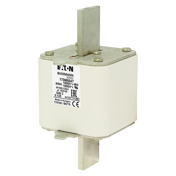 Eaton Bussmann 170M8647 800A 1000V AC aR High-Speed Fuse