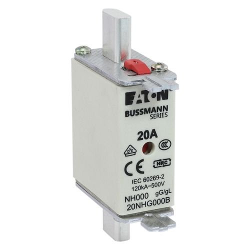 Eaton Bussmann 20NHG000B-690 20A 690V AC Class gG/gL NH HRC Industrial Fuse