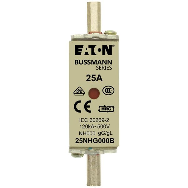 Eaton Bussmann 25NHG000B-690 25A 690V AC Class gG/gL NH HRC Industrial Fuse