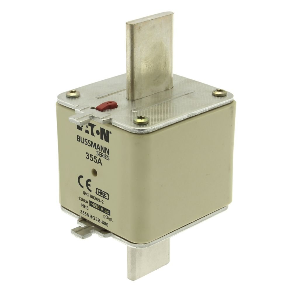 Eaton Bussmann 355NHG3B-690 355A 690V AC fusible industrial NH HRC Clase gG/gL