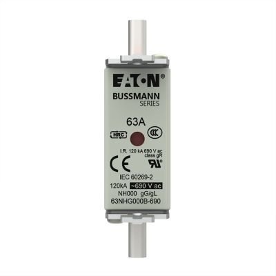 Eaton Bussmann 63NHG000B-690 63A 690V AC fusible industrial NH HRC Clase gG/gL
