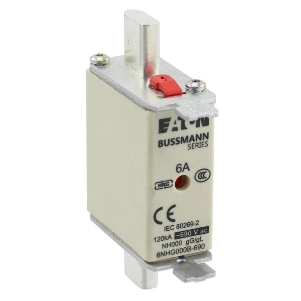 Eaton Bussmann 6NHG000B-690 6A 690V AC Class gG/gL NH HRC Industrial Fuse