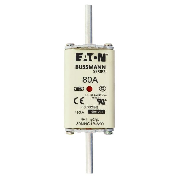 Eaton Bussmann 80NHG1B-690 80A 690V AC Class gG/gL NH HRC Industrial Fuse
