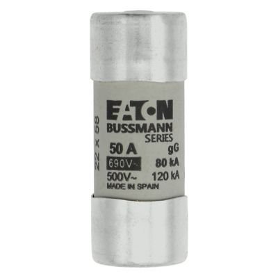 Eaton Bussmann C22G50S 50A 690V AC класс цилиндрический предохранитель IEC gG 22x58mm с бойком