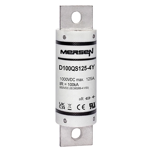 Mersen D100QS125-4Y 125A DC aR High-Speed Fuse