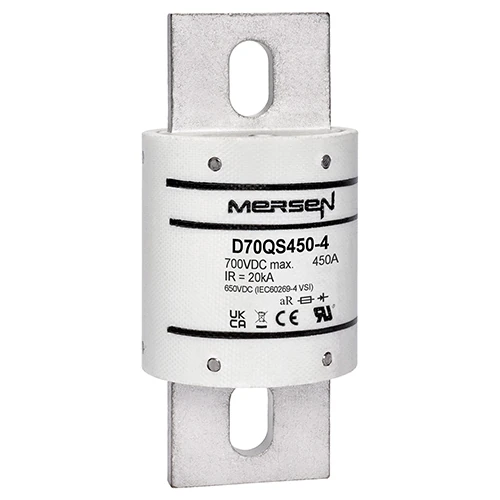 Mersen D70QS450-4 450A DC aR High-Speed Fuse