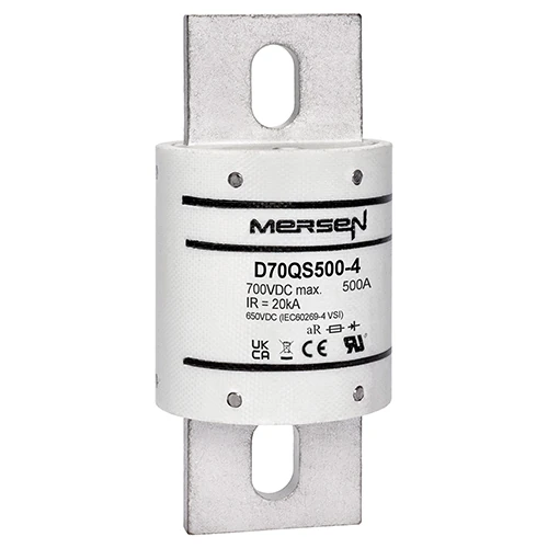 Mersen D70QS500-4 500A DC aR High-Speed Fuse