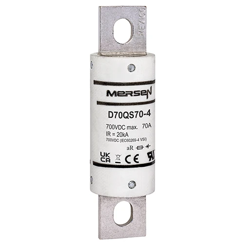 Mersen D70QS70-4 70A DC aR High-Speed Fuse